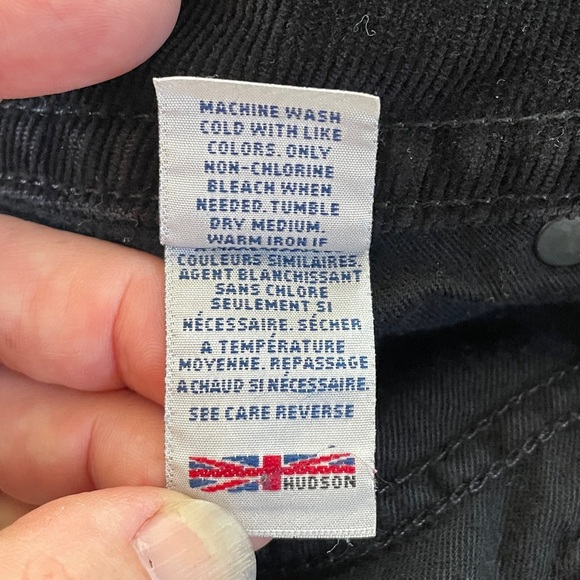 Hudson black corduroy boot cut pants 27 - Picture 6 of 11